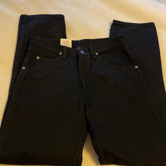 Wrangler high-rise straight leg pants, black size 30 - Picture 4 of 8